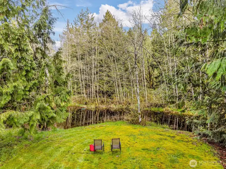 Relax By The Seasonal Free Flowing Pond