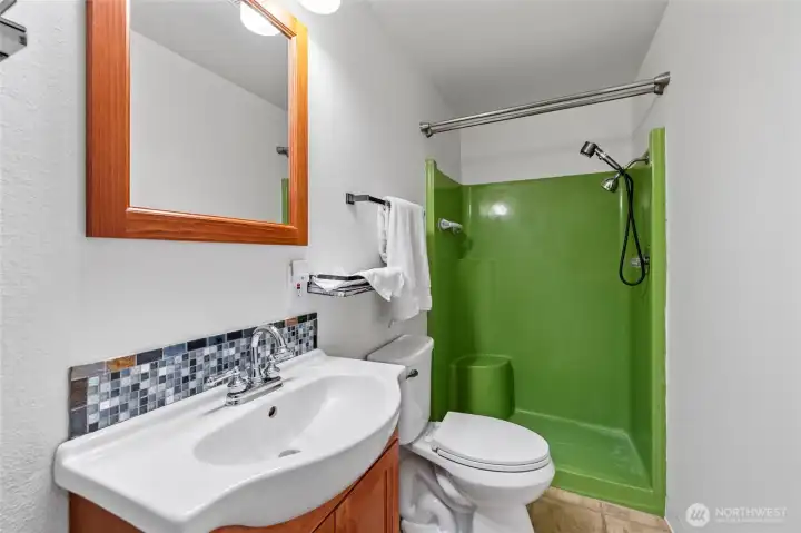 Hall Bath with a little flare!