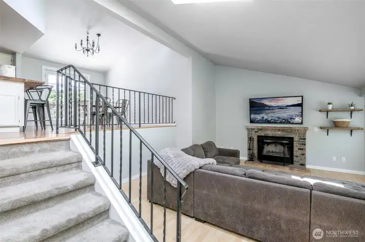 As you walk in you have the living room to the right.