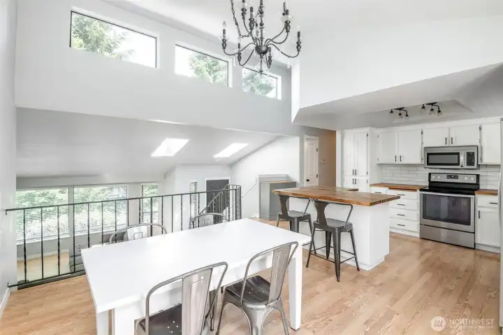 So many windows, providing natural light. See the skylights???