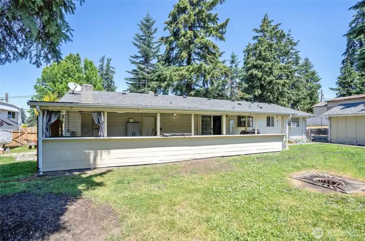 Another view of the private backyard, ideal for entertaining and outdoor enjoyment.