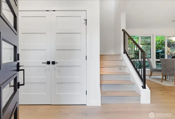 Welcome home to quality workmanship and nice finishes including stair lighting. Front closet is wide and deep with extra storage under the stairs. Welcome home to quality workmanship and nice finishes including stair lighting. Front closet is wide and deep with extra storage under the stairs.