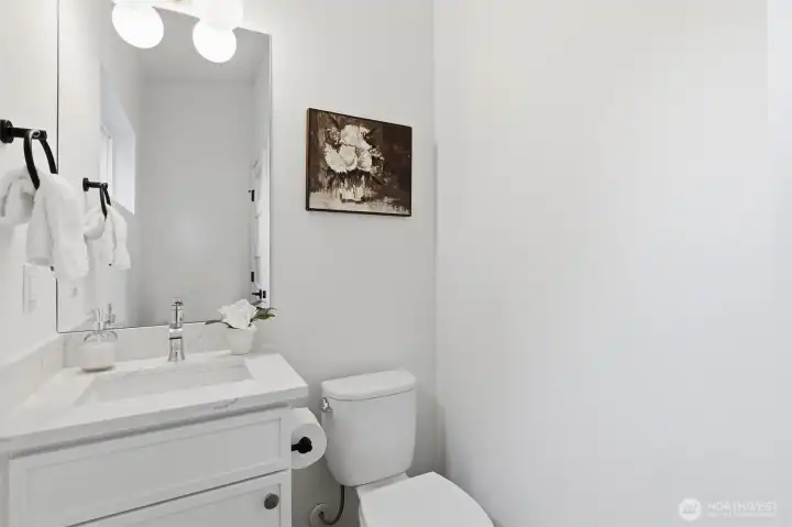 Powder bathroom on the main floor. Powder bathroom on the main floor.