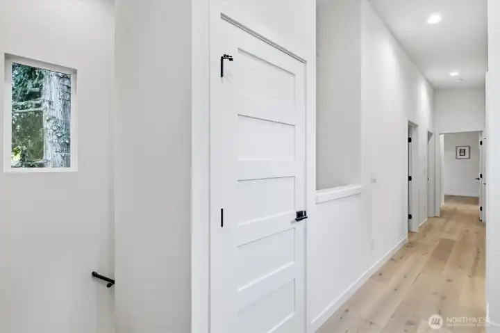 Beautiful engineered hardwoods run throughout the top floor as well. Beautiful engineered hardwoods run throughout the top floor as well.