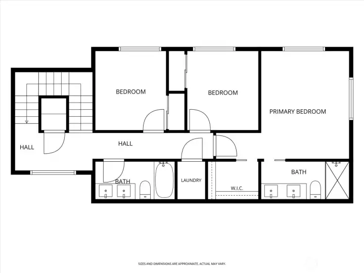 Three additional bedrooms upstairs. Three additional bedrooms upstairs.