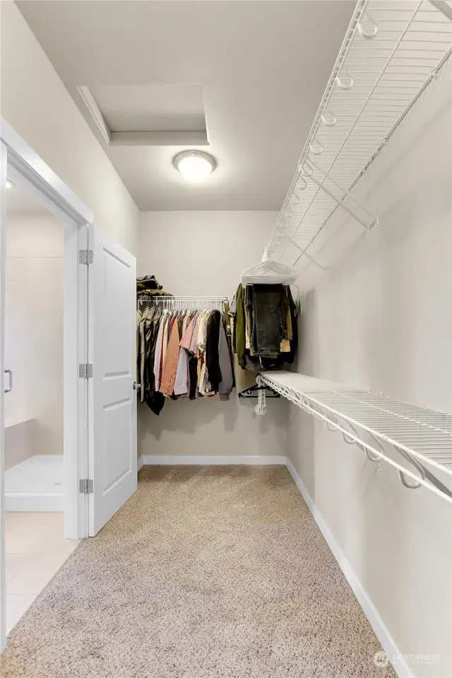 Good-sized walk-in closet off Master Bathroom