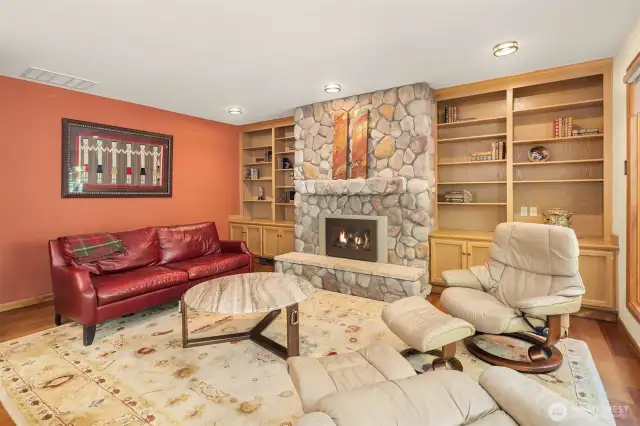 Home designed with the warmth and comfort of family in mind and featuring a welcoming family room.