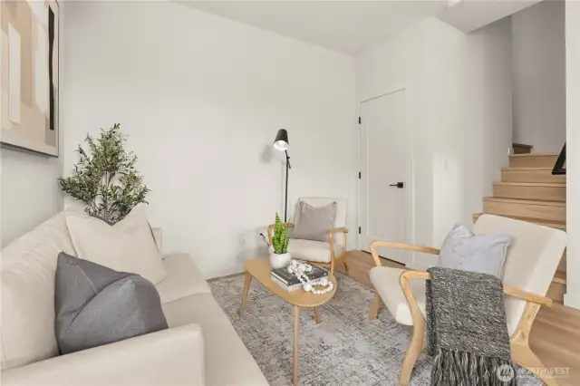 Photos are of a similar staged home.
