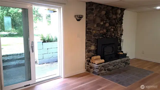 Downstairs slider to back yard