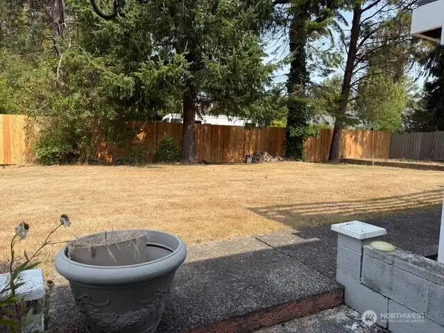Newly installed privacy fence