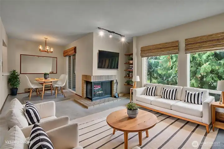Livingroom, virtually staged
