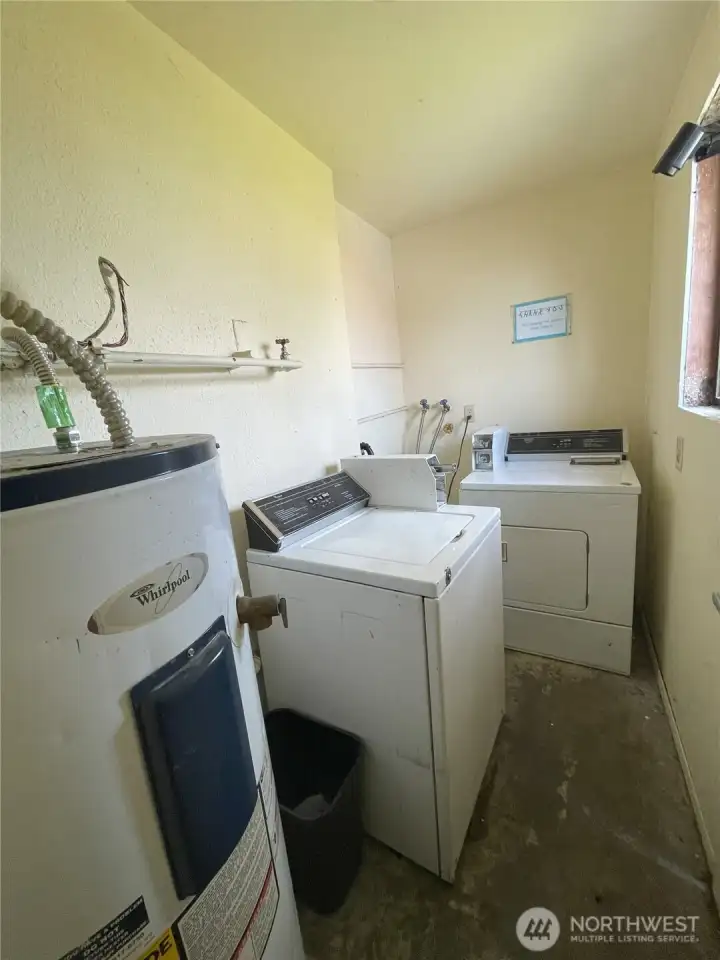 Shared laundry room.