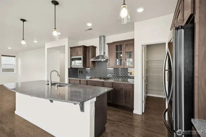 Lots of room to sit at the kitchen island