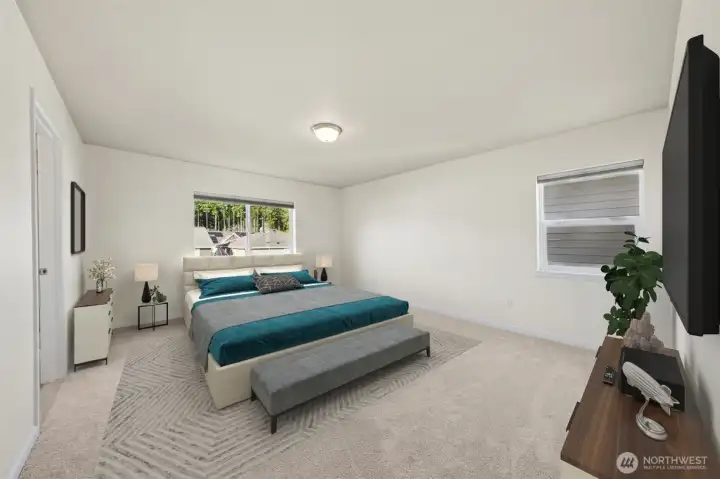 Primary Suite virtually staged.