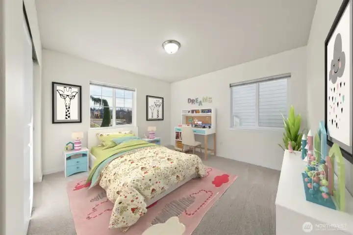 Bedroom 2 - virtually staged