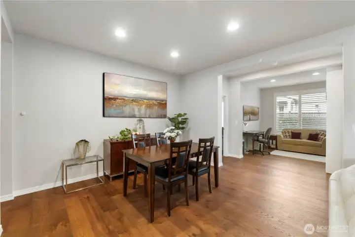 Dining area is plentiful and could easily be used to extend main living area, too (because there’s a separate & substantial breakfast nook (out of view).
