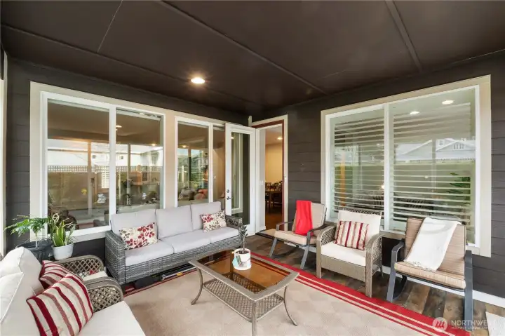 Even winter time is enjoyable out here. Owners just use one space heater and they’re able to enjoy this biophilic space year-round!