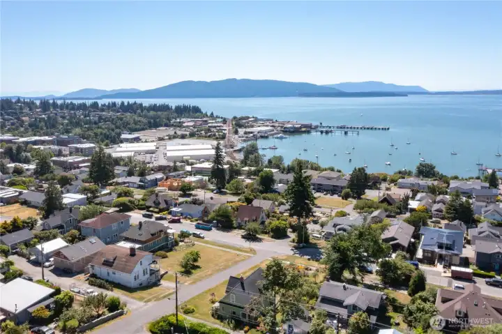 Views of the bay, the San Juan islands and even the Canadian Rockies will great you from this one of a kind property.