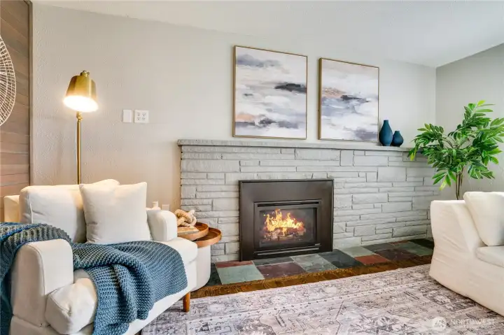 Fireplace has been cleaned and serviced