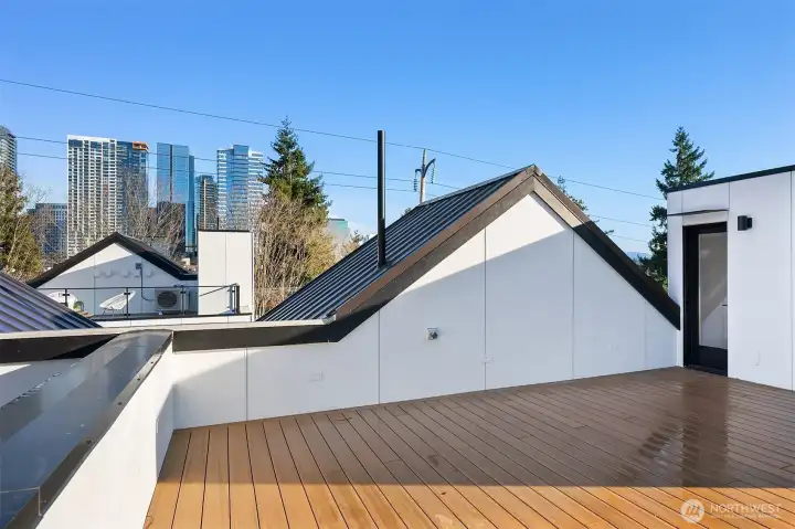 Rooftop deck photo from unit 409 (due to construction status of 413 at time of photos)