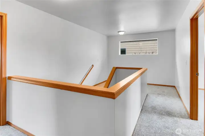 Landing with large window