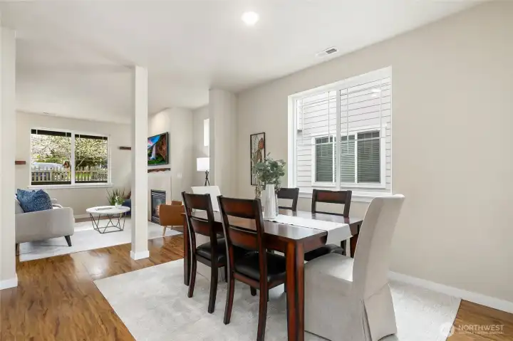 Dining room open to family room