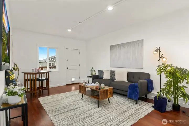 downstairs bonus room area with radiant heat in the floors