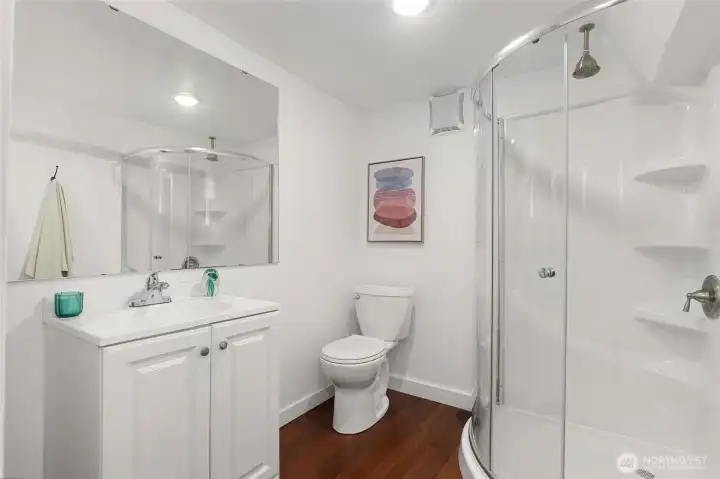 downstairs 3/4 bathroom