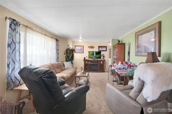 Forced air furnace provides wonderful winter heat and central air keeps you cool in the summer.