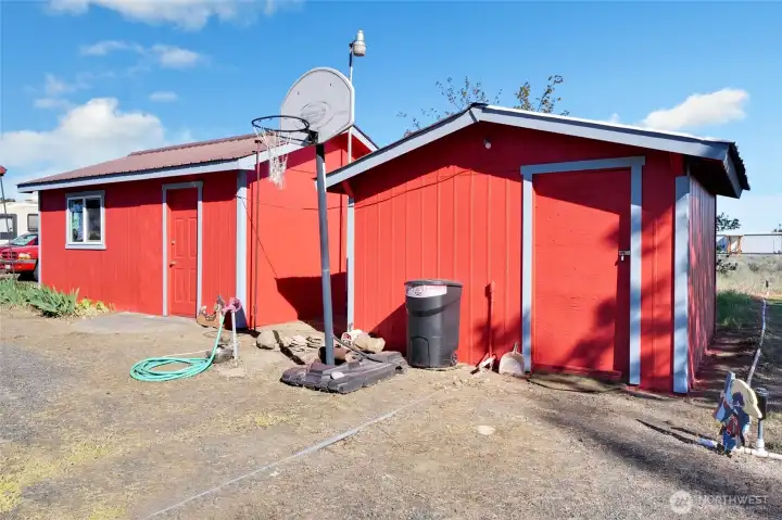 Well house and tool shed.