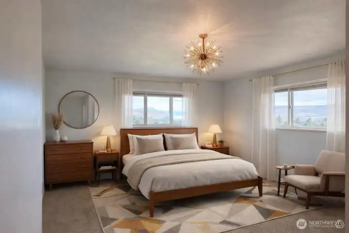 AI Staged Main Floor Bedroom
