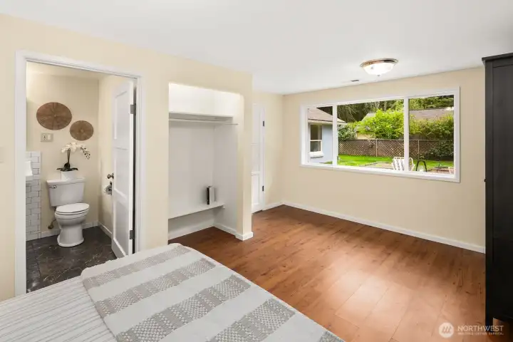 Have you ever wanted to hide out in your bedroom?  Now you can!  With space, your own bathroom, and lots of natural light, this may become your favorite room in the house!