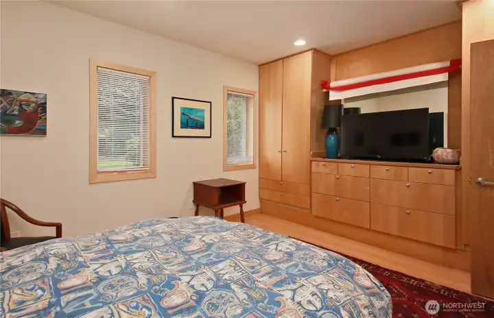 Lower level bedroom away from lower suite for privacy