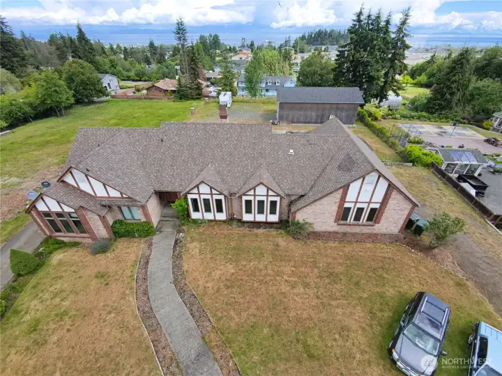 Overhead view of house Overhead view of house