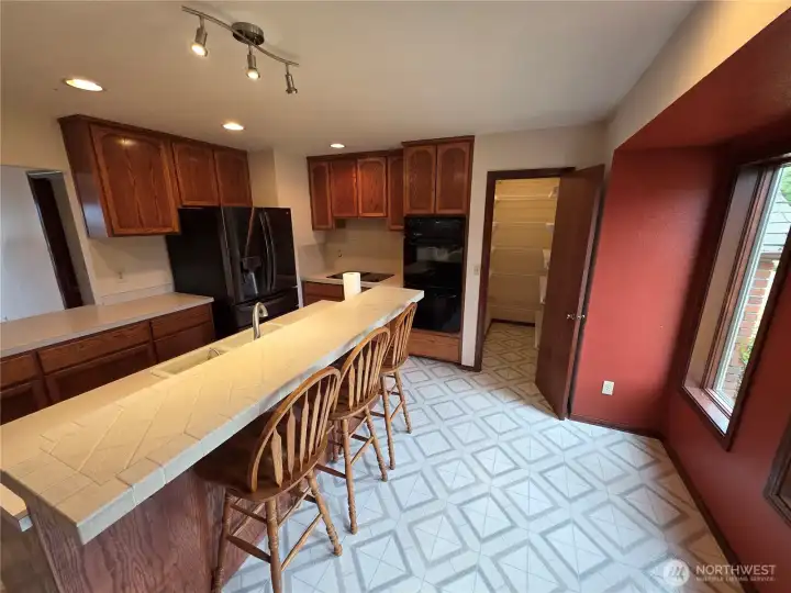 Kitchen showing walk in pantry. Kitchen showing walk in pantry.