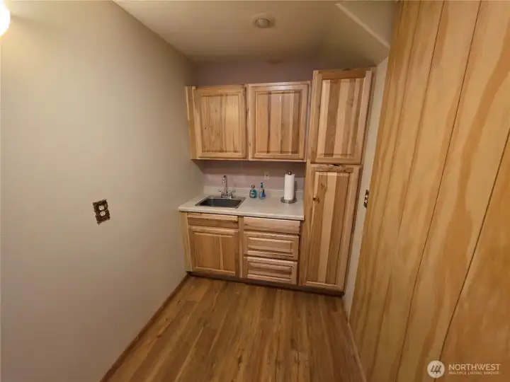 Hallway with sink. Hallway with sink.