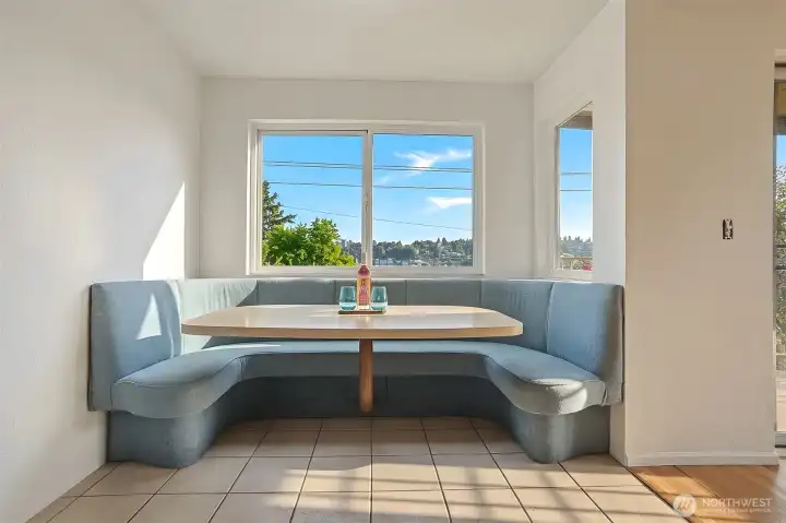 The very fun table with views of the water and more.