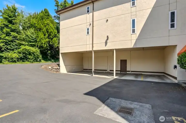 Covered parking spot for you.