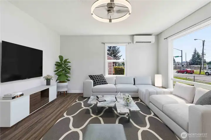 Virtually Staged-Family Room