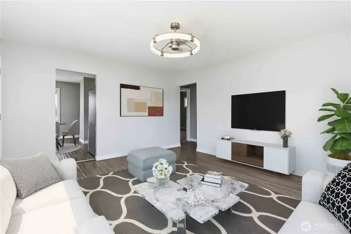 Virtually Staged-Family Room