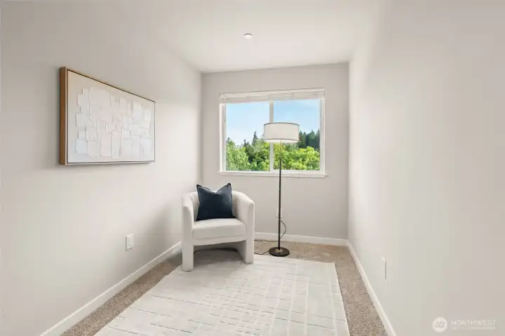 Decompress, reflect, and relax in your private sitting nook.