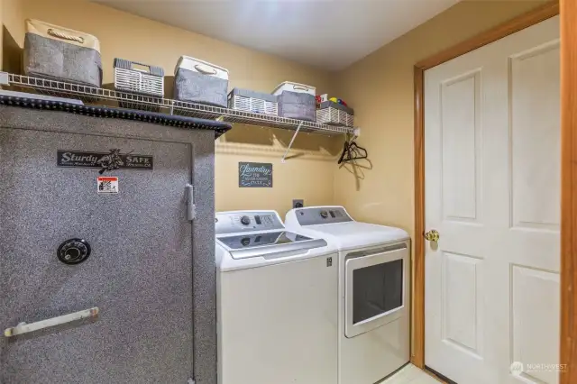 Laundry room and entrance from garage