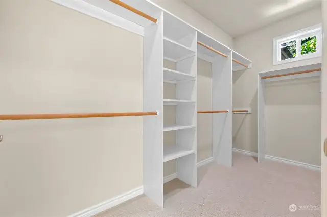 Bountiful storage! Who doesn't want a walk-in closet this large?