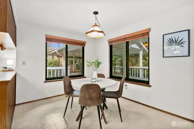 Informal eating area connected to kitchen.