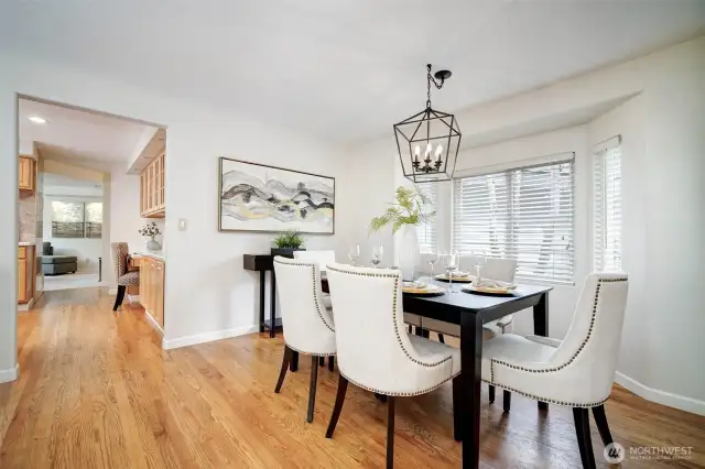 dining area and kitchen