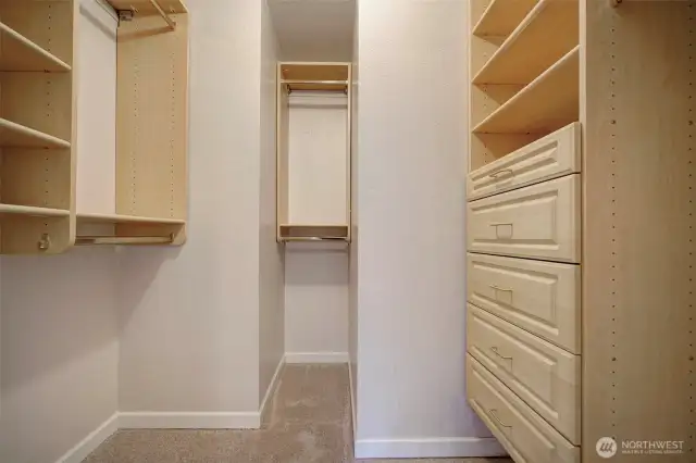 Primary walk in closet