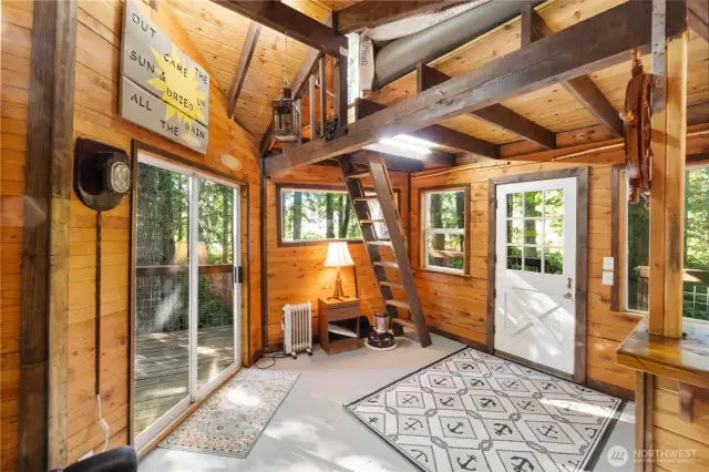 Loft area above and views from every angle
