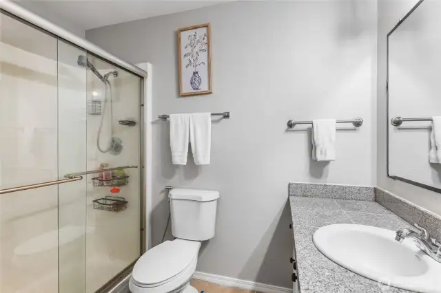 Primary Bath with walk in shower.