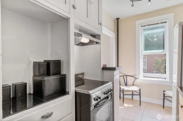 Stainless steel appliances.