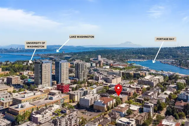 Just blocks from the University of Washington campus, cafés, and shopping in the vibrant U-District.